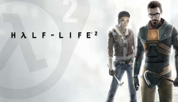 Official Half-Life 2 Steam store art showing Gordon Freeman and Alyx Vance
