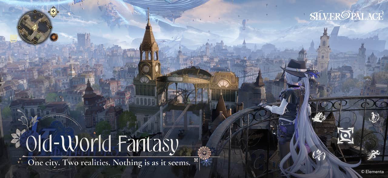 A detective overlooking a Victorian-inspired city skyline in Silver Palace