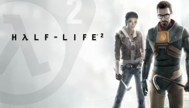 Official Half-Life 2 Steam store art showing Gordon Freeman and Alyx Vance