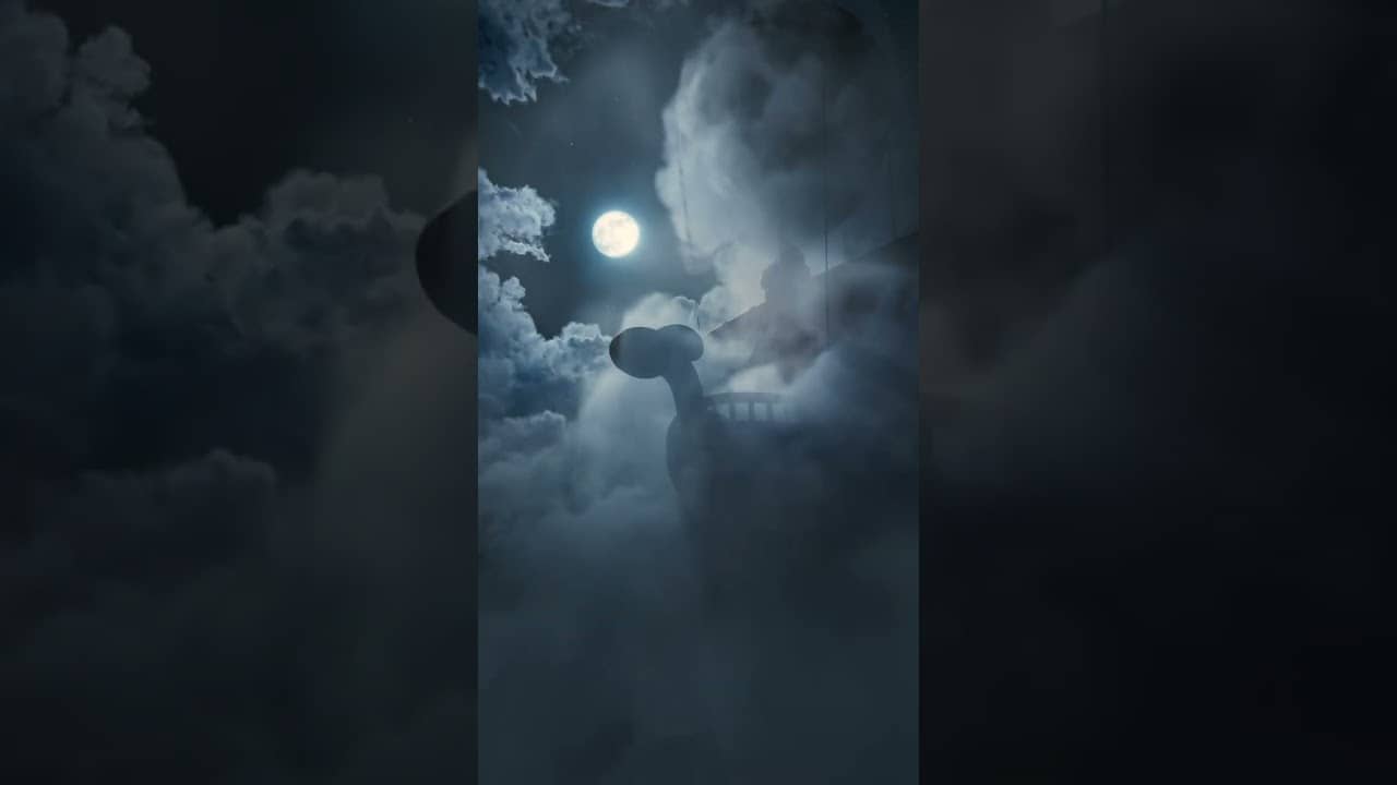 Still from the Fortnite One Piece teaser: the Going Merry emerging from fog under a full moon