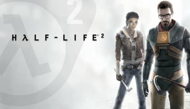 Official Half-Life 2 Steam store art showing Gordon Freeman and Alyx Vance