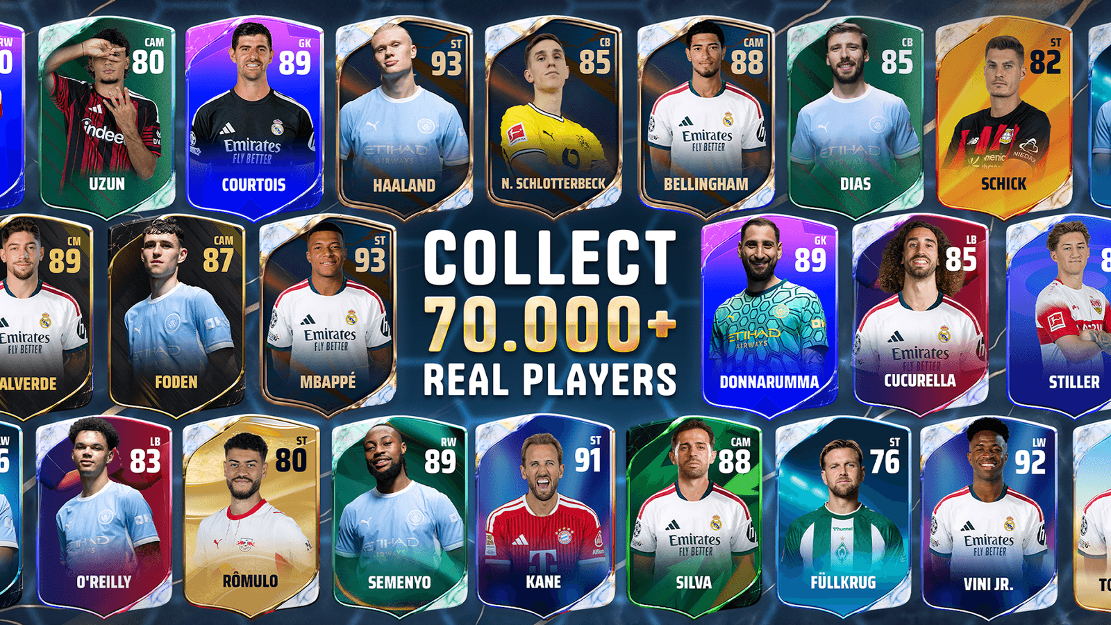 OSM store image advertising more than 70,000 real player cards