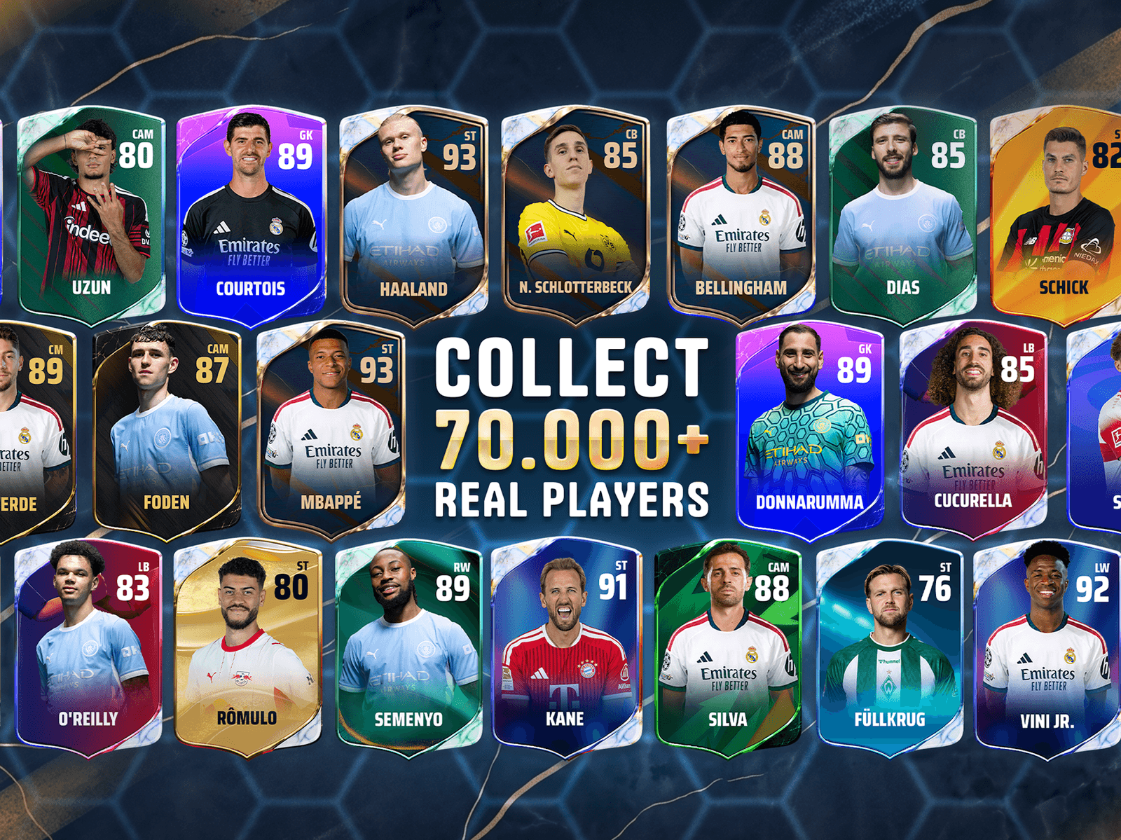 OSM store image advertising more than 70,000 real player cards