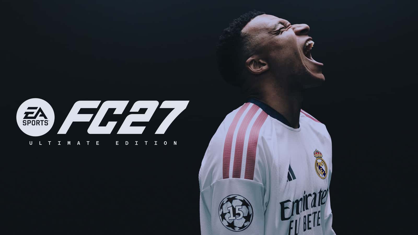 EA SPORTS FC 27 Ultimate Edition key art featuring Kylian Mbappé in a Real Madrid kit