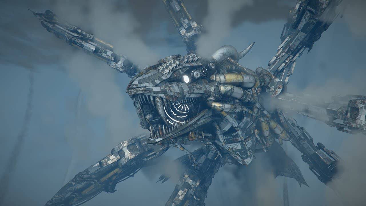 A giant mechanical creature resting underwater in Crimson Desert's Charting the Unknown expansion
